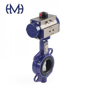 Pneuamtic Electric manual wafer butterfly valve PN16 ANSI150