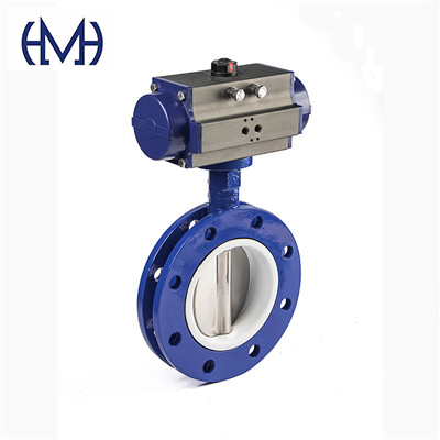 U type Flanged butterfly valve for Acid alkali