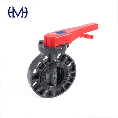 DN40 DN65 DN100 PN10 UPVC plastic Wafer Butterfly Valve