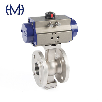 Automated High platform V type Stainless steel  Ball Valve