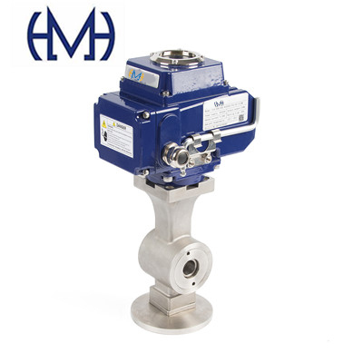 Automated Manual SS304 SS316 V type Wafer Type Ball Valve